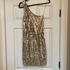 Gold/ Champagne Chelsea & Violet Cocktail/Party Dress